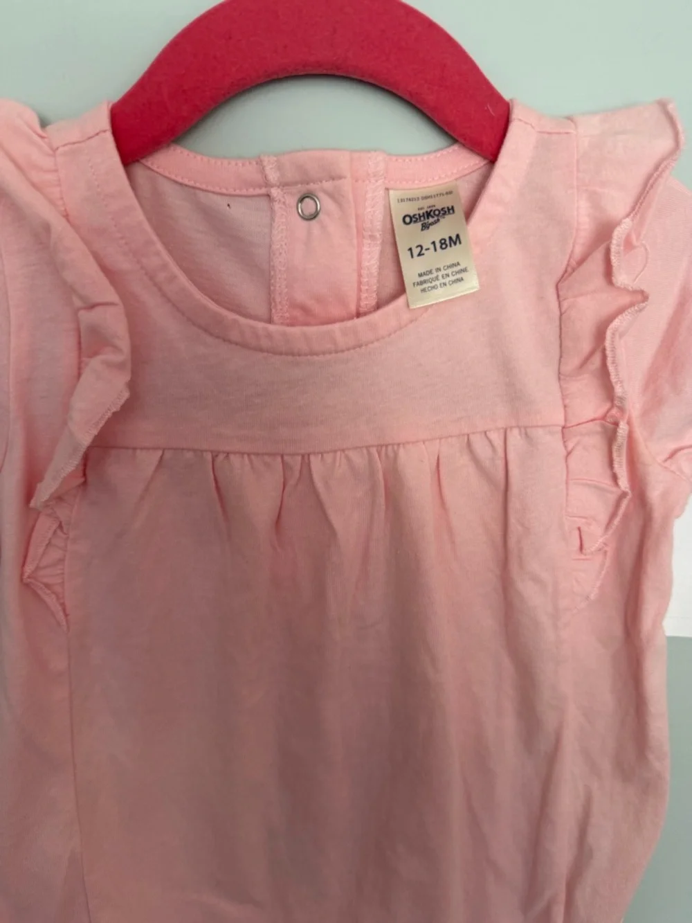 Pink Baby Romper Bodysuit Girls 12-28m NWT